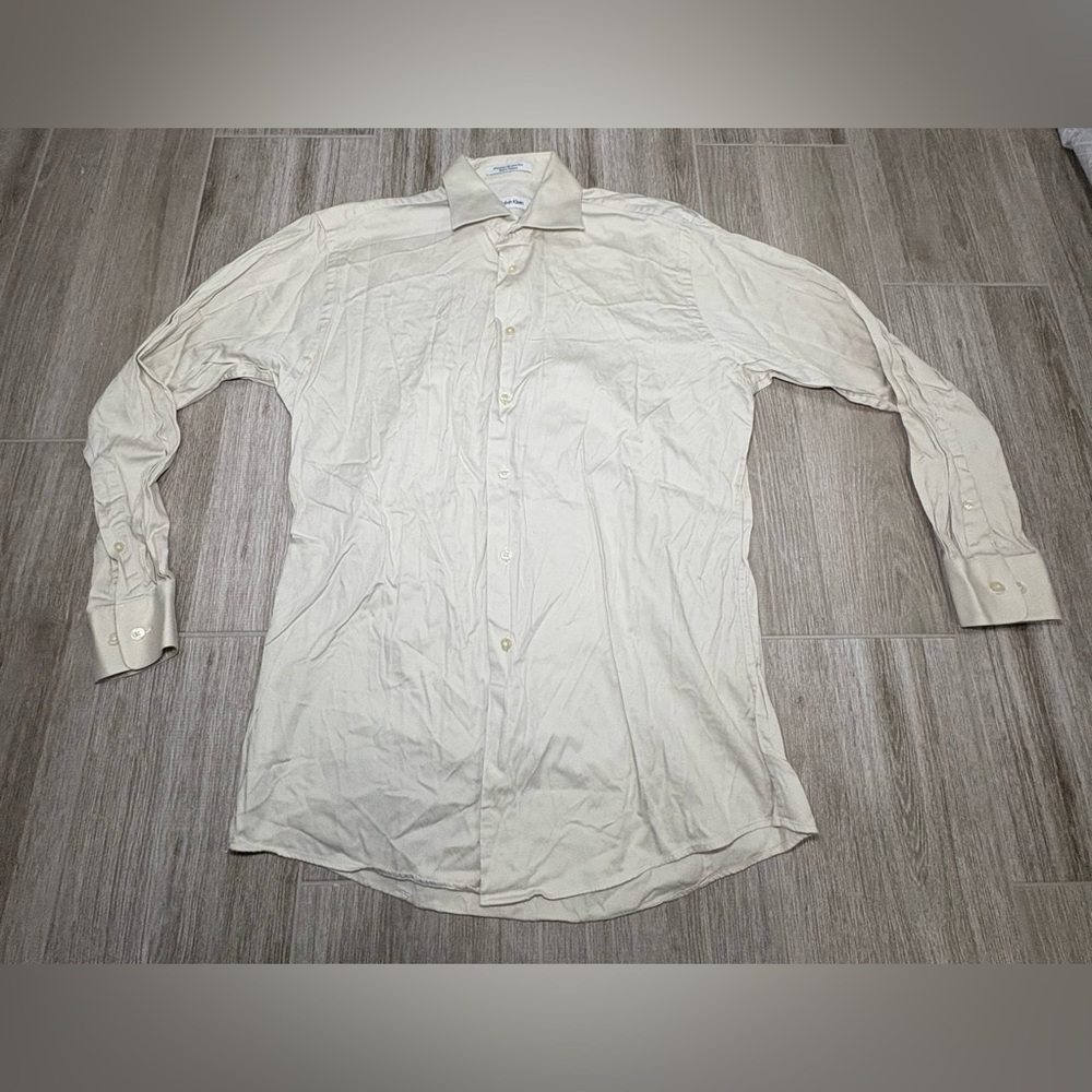 Calvin Klein Men's Ivory Dress Shirt